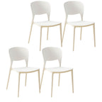 Stackable Scandinavian style plastic and acrylic side chair for dining room