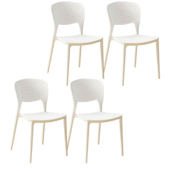 Modern Scandinavian Style Stackable Plastic & Acrylic Side Chair Dining Chairs