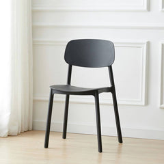 1 Piece Scandinavian Plastic & Acrylic Open Back Kitchen & Dining Side Chair Dining Chairs