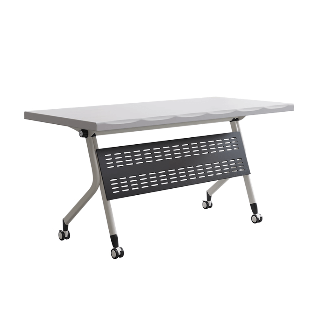 Foldable meeting table that is durable, lightweight, and easy to store