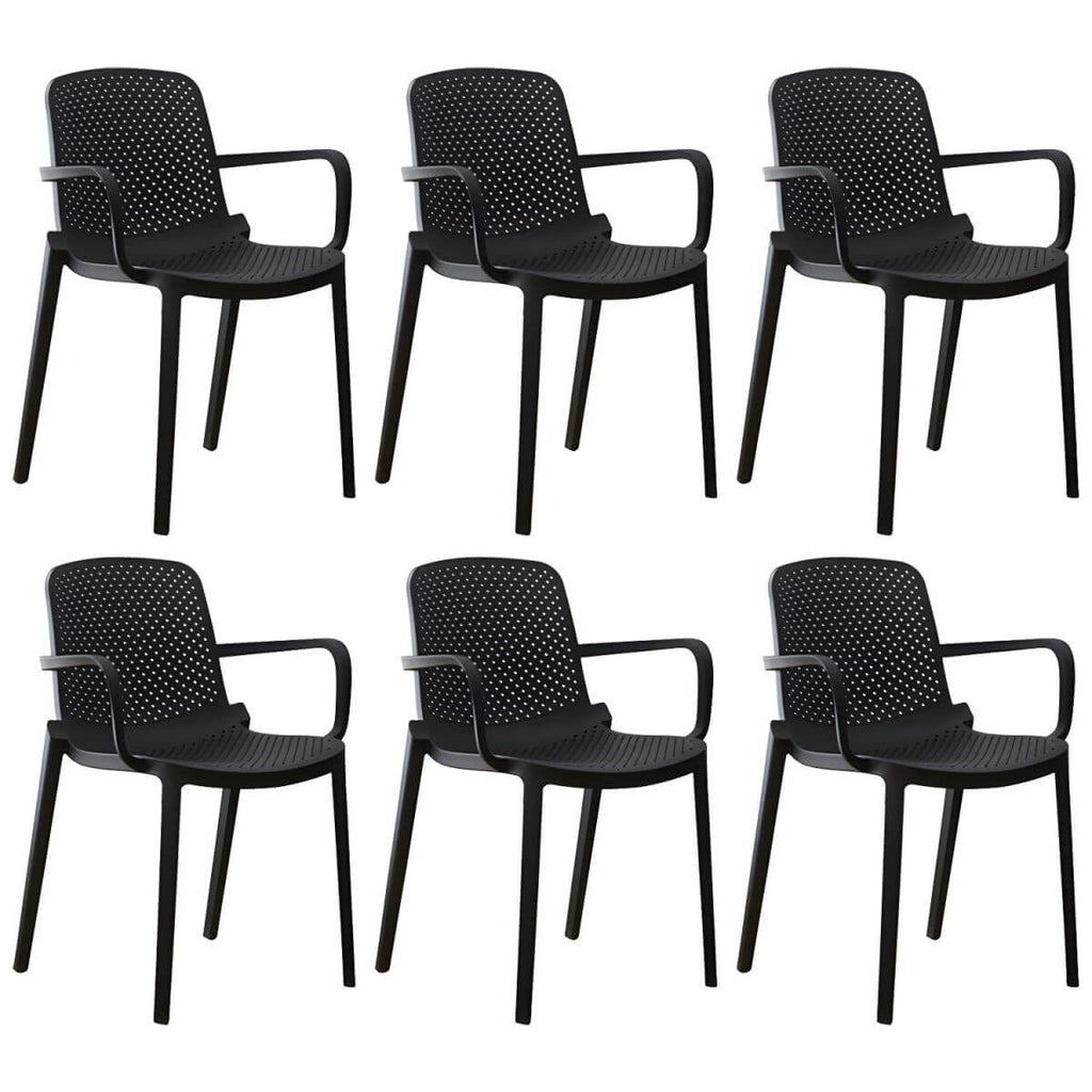 Acrylic modern plastic dining chair with solid back, 32 inches high, ideal for restaurant seating