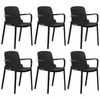 Acrylic modern plastic dining chair with solid back, 32 inches high, ideal for restaurant seating