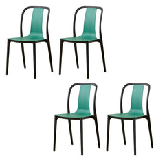 Modern Style Low-Back Plastic & Acrylic Side Chair for Kitchen & Dining Dining Chairs