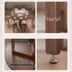 Wooden round folding table ideal for versatile home use and easy storage