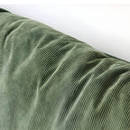 Modern polyester sofa settee with recessed arms and tight back, ideal for living room seating