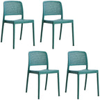 Stackable modern plastic and acrylic side chair for kitchen and dining use