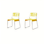 Stackable plastic and acrylic side chair for modern garden and dining use