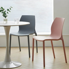 Modern Scandinavian Style Stackable Plastic & Acrylic Chair for Kitchen & Dining Dining Chairs