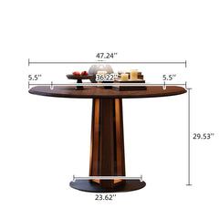 Nordic Style Solid Wood Fold Square Extendable Round Dining Table with LED Light