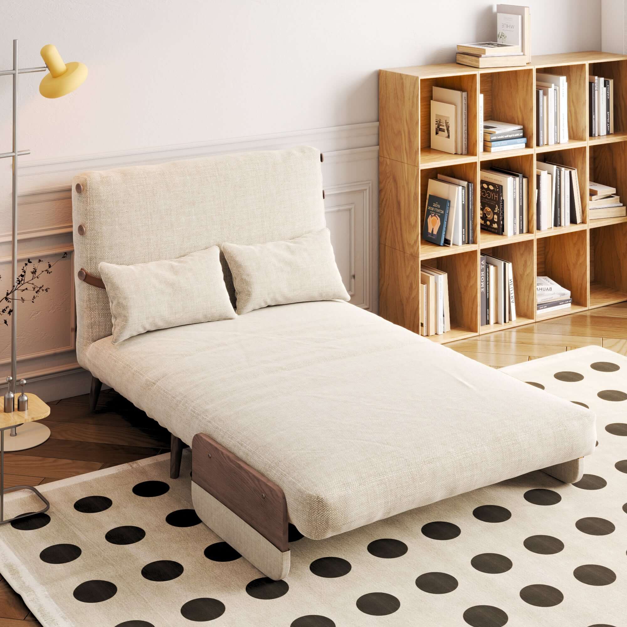 3-in-1 futon sofa bed chair recliner that saves space and converts easily