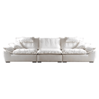 Ultra wide deep cream sailboat sofa with luxury modern minimalist design