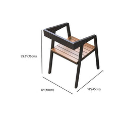 Modern Simple Style Patio Dining Set with Chair, Laminate Table Top, Available in 5/7-piece, Cocoa Color, UV-proof, Rectangular/Square Shape Patio Dining Sets