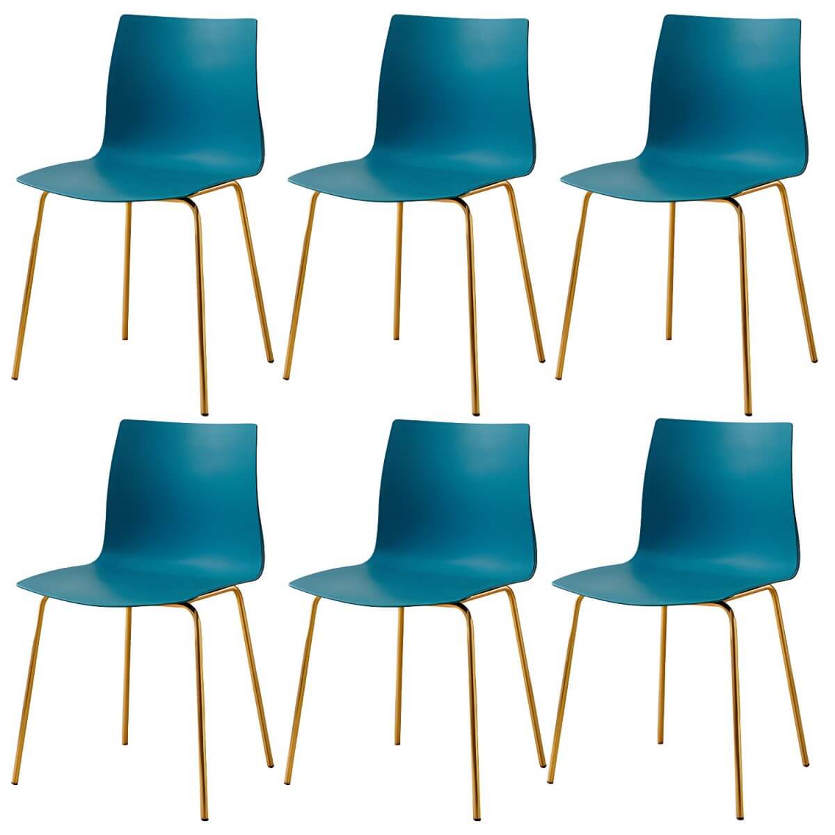 Modern plastic and acrylic side chair with metal legs, ideal for kitchen and dining rooms
