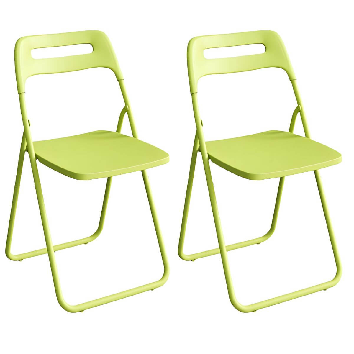 Modern collapsible open back side chair made of plastic and acrylic, ideal for kitchen and dining areas