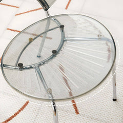 Acrylic Open Back Armless Stackable Dining Chair with Metal Legs Dining Chairs