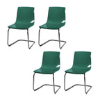 Scandinavian style low back side chair made of plastic and acrylic, ideal for kitchen and dining areas