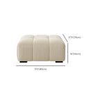 Beige upholstered wood sofa with square arms and sewn pillow back for modern living rooms