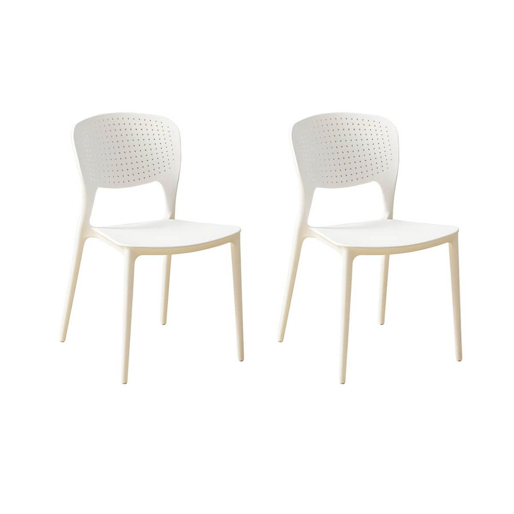 Stackable Scandinavian style plastic and acrylic side chair for dining room