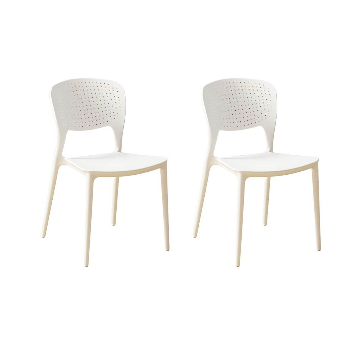 Stackable Scandinavian style plastic and acrylic side chair for dining room