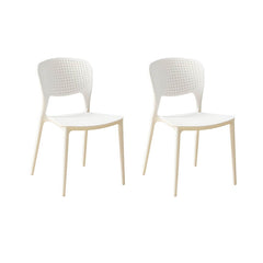 Modern Scandinavian Style Stackable Plastic & Acrylic Side Chair Dining Chairs