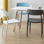 Modern Scandinavian dining chair made of plastic and acrylic, perfect for kitchen and dining areas