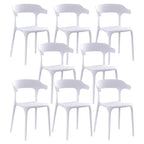 Acrylic Nordic dining chair with backrest and armrests, featuring clear acrylic legs