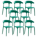 Acrylic Nordic dining chair with backrest and armrests, featuring clear acrylic legs