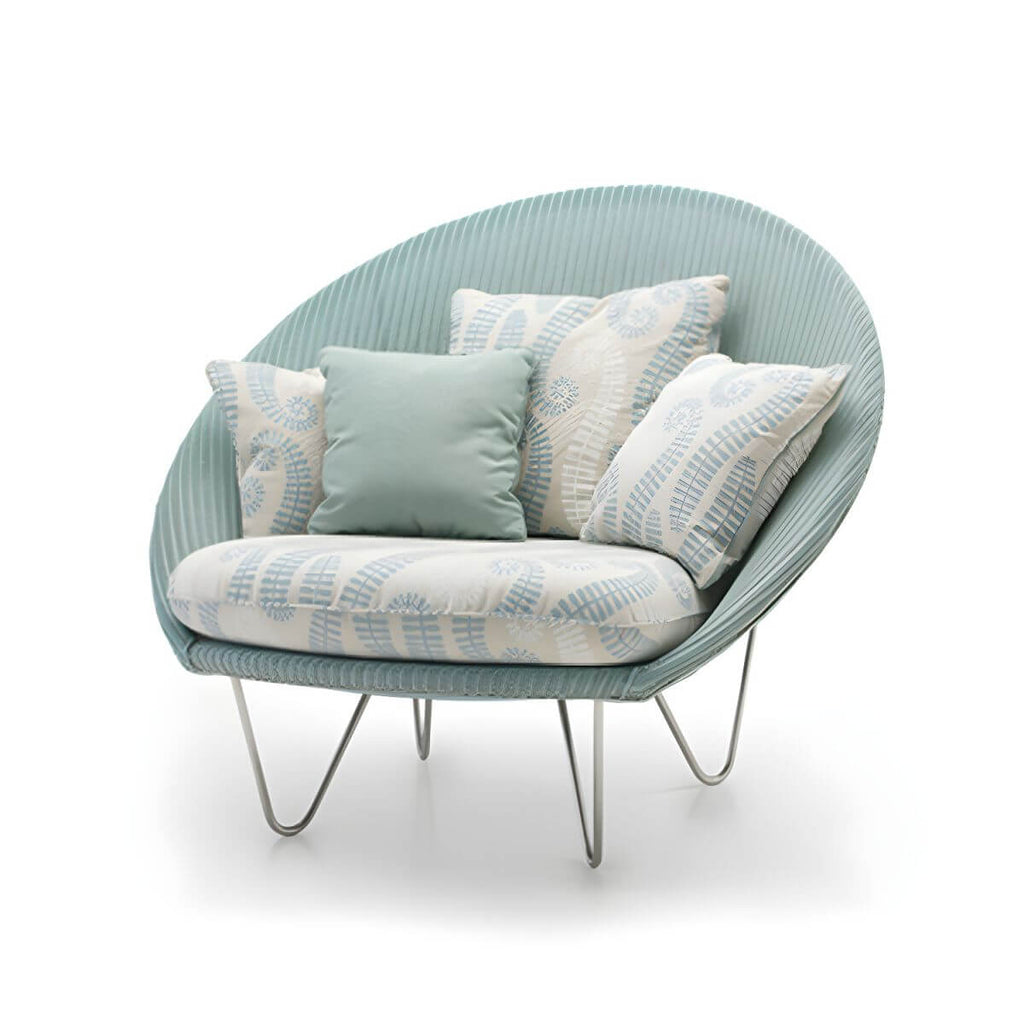 Contemporary woven back papasan accent chair with dimensions 41.34 by 33.86 by 36.61 inches