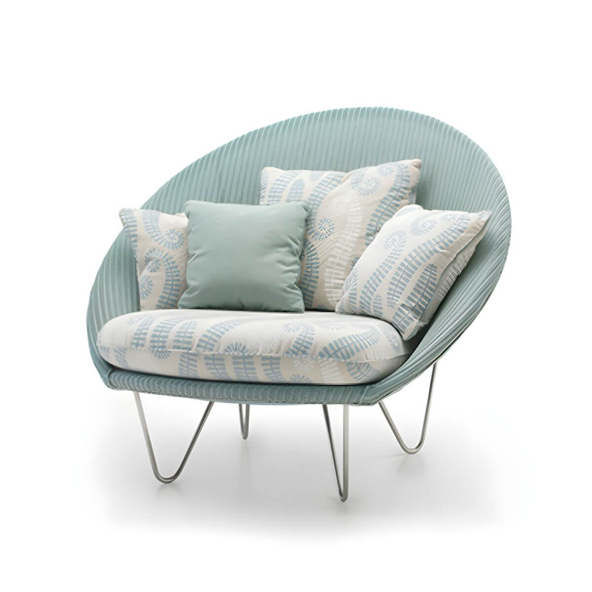 Contemporary woven back papasan accent chair with dimensions 41.34 by 33.86 by 36.61 inches