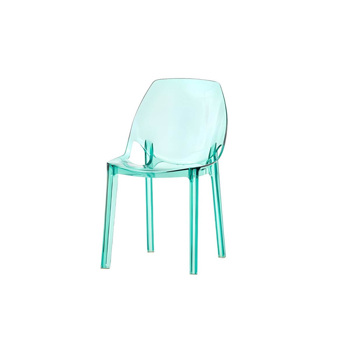Armless acrylic side Parsons dining chair for indoor home use