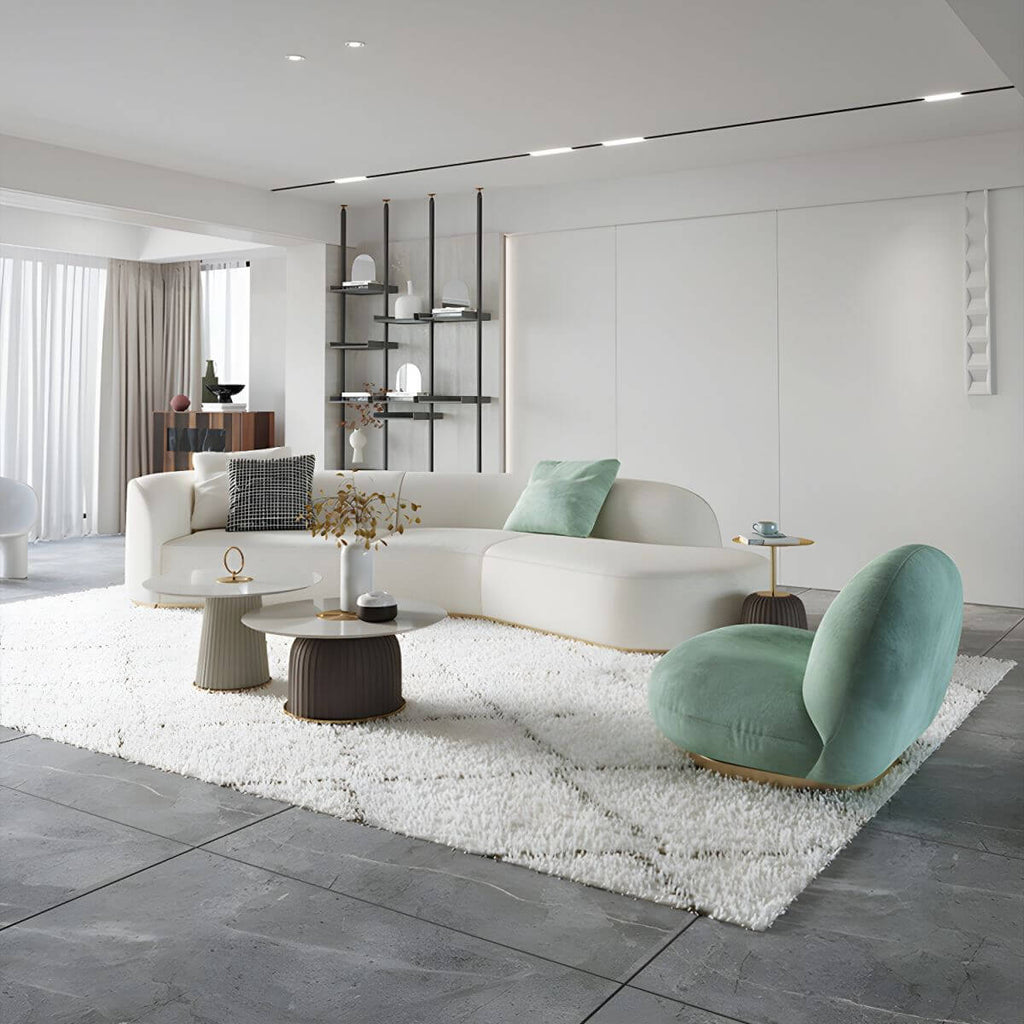 Ultra-modern polyester blend tuxedo arm sofa with tight back, 27.56 inches high sectional