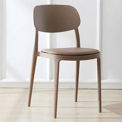 Plastic Scandinavian Living Room Side Chair Matte Finish Open Back Dining Chair Dining Chairs