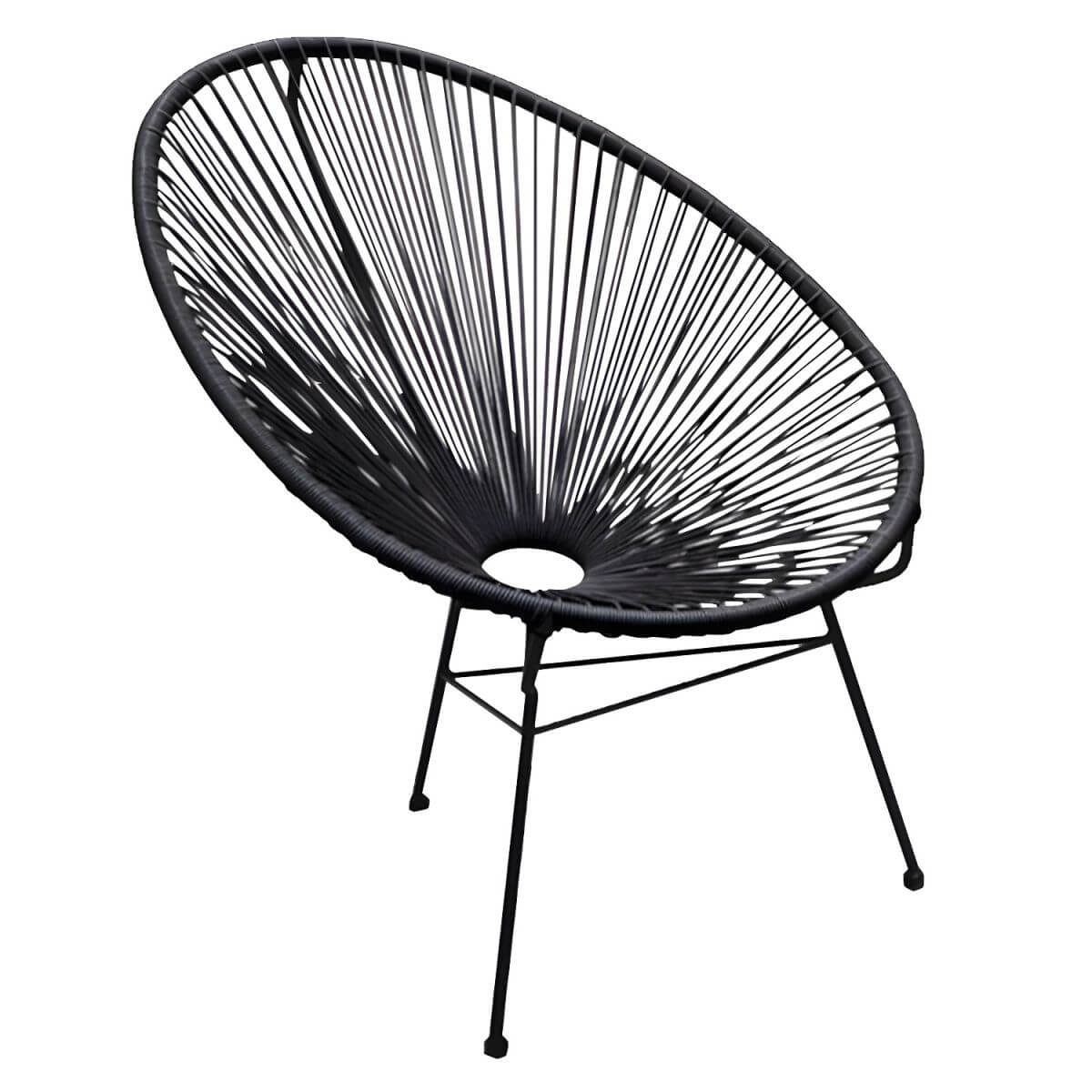 Armless Papasan accent chair for living room with 31.49" L x 37.40" W x 37.40" H dimensions