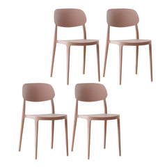 Plastic Scandinavian Living Room Side Chair Matte Finish Open Back Dining Chair Dining Chairs