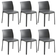 Scandinavian Plastic & Acrylic Kitchen & Dining Chair with Low Back Dining Chairs