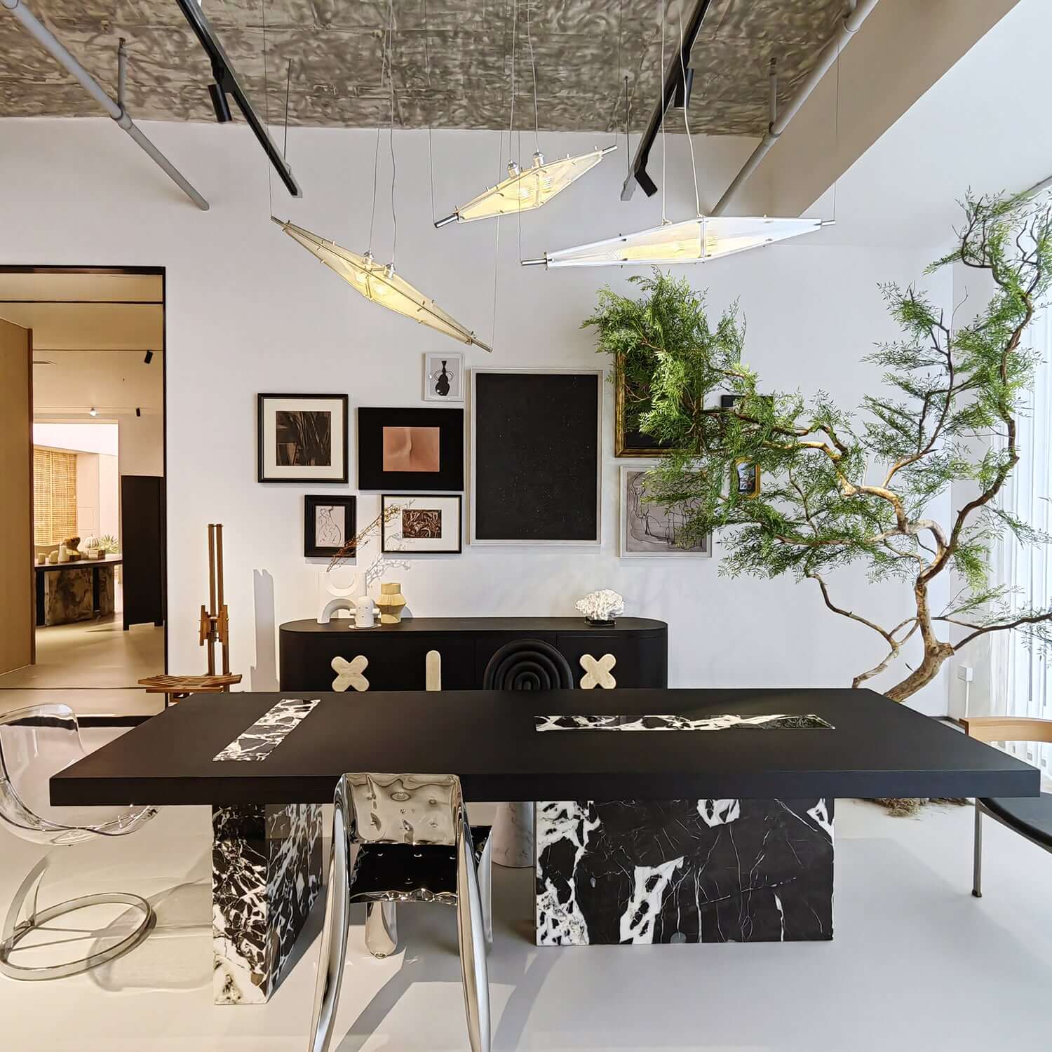 Horizon Gourmet dining table featuring elegant marble legs for a stylish dining room