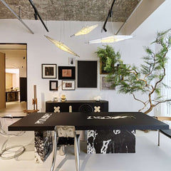 Horizon Gourment Dining Table with Marble Legs