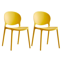 Modern Plastic Open Back Dining Side Chair 32"H Acrylic Dining Chair for Restaurant Dining Chairs