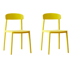Scandinavian Style Plastic & Acrylic Kitchen & Dining Chair with Low Back Dining Chairs