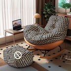 Sledging base rocking Papasan chair with comfortable cushion, perfect for sitting room accent seating