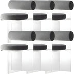 Acrylic contemporary dining chair with solid back, perfect for modern dining rooms