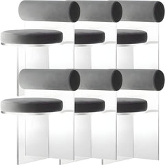 Contemporary Solid Back Dining Chair Acrylic Side Chair for Dining Room Dining Chairs