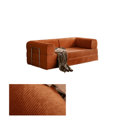 Soft Velvet 3-Seater Sofa Bed - Elegant Modern Design with Easy Maintenance