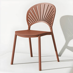 Scandinavian Style Plastic & Acrylic Side Chair with Low Back for Kitchen & Dining Dining Chairs