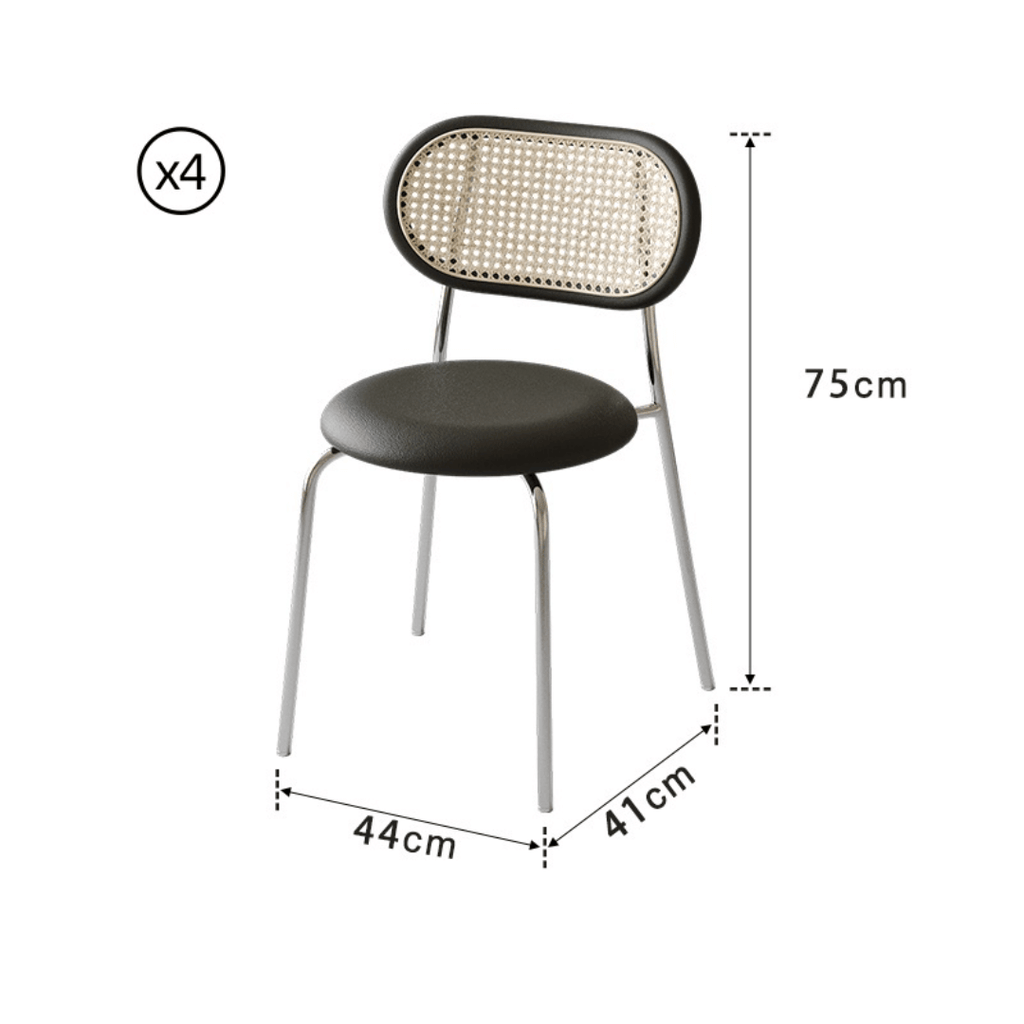 Modern black and white terrazzo dining table with sleek vintage design