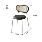 Modern black and white terrazzo dining table with sleek vintage design