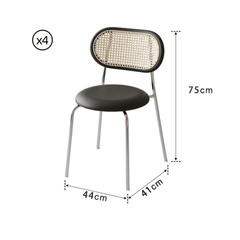 Sleek Black & White Terrazzo Dining Table – Modern Vintage Charm