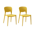 Stackable Scandinavian style plastic and acrylic side chair for dining room