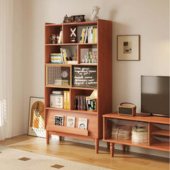 Wooden Bookcase Combo Multifunctional Storage and Display Cabinet