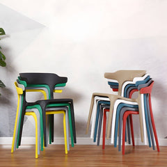 Nordic Armrest Stackable Acrylic Chair with Acrylic Legs for Dining Room Dining Chairs
